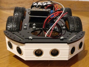 Ultrasonik Kalkan akıllı araba 3 sensörler Robotik 3d print model - Mito3D