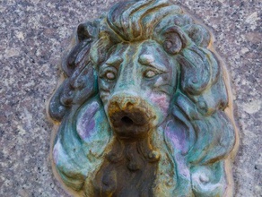 le lion de la fontaine tête les analyses des répliques médaille bronze société protectrice animaux sculpture sioux falls dakota du sud 3d print model - Mito3D