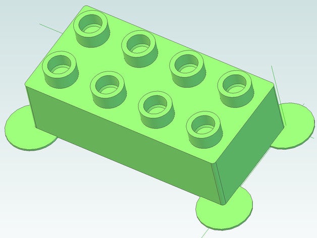 ladrillos de 2x4 estándar duplo compatible la construcción los juguetes lego 3D print model - Mito3D