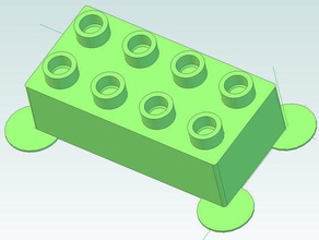 tijolos 2x4 padrão duplo compatível construção brinquedos lego 3d print model - Mito3D