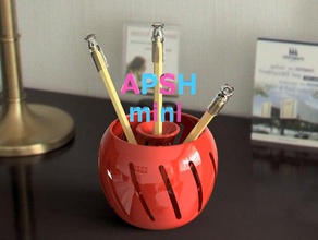 apsh apple stylet titulaire vol1 bureau de porte-stylo ppap 3d print model - Mito3D