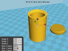 kapak olabilir kaplar 3d print model - Mito3D