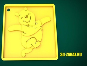 winnie-the-pooh Schlüsselbund Zeichen logos 3d print model - Mito3D