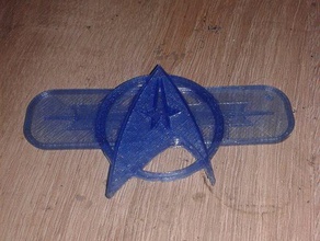 star trek tos captain-Abzeichen Zeichen logos costumechallenge startrek 3d print model - Mito3D