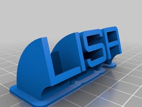 lisa sweeping name plate office customized 3d print model - Mito3D