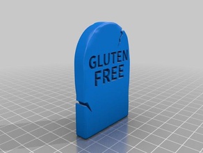 gluten free gravestone gluten-free halloween party night food drink customized 3d print model - Mito3D