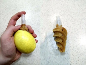 screw-in lemon mister kitchen dining dascalu food squirter tool yuval 3d print model - Mito3D