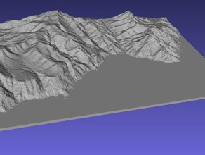 la costa de amalfi, italia aprendizaje Mapa 3d geodesia geografía relieve elevado mar topográfica topografía 3d print model - Mito3D