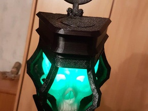 battery box skull lantern other 3d print model - Mito3D