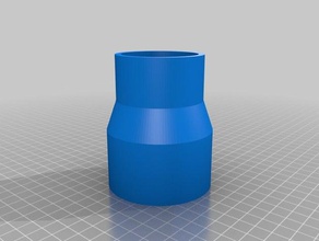 mi personalizados paramétrico del colector de polvo adaptador partes 3d print model - Mito3D