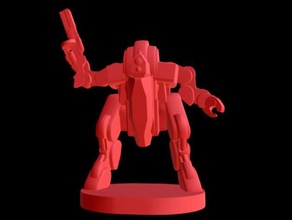 zero syndicate plugger 18mm scale toys & games boardgame boardgames fantasy game gaming miniature miniatures robot robots roleplaying rpg science fiction scifi wargame wargames wargaming wayfarer tactics 3d print model - Mito3D