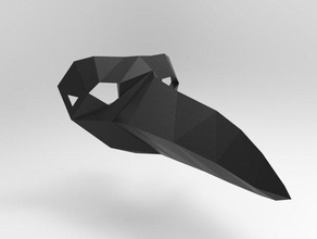 crow máscara talon anéis faceta armação de arame lattice estilos traje costumechallenge 3d print model - Mito3D
