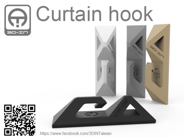 cortina de gancho ferramentas 3D print model - Mito3D