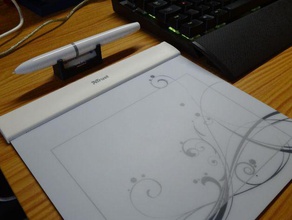 graphics tablet holder max 145 mm diameter pen 145mm drawing genius trust wacom 3d print model - Mito3D