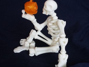 imprimable squelette peu de citrouille décor helloween 3d print model - Mito3D