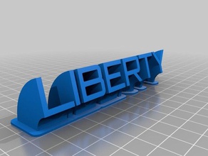 liberdade office personalizado 3d print model - Mito3D