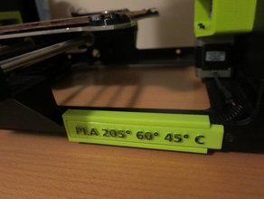 placa con el nombre filamento de la etiqueta lulzbot mini 3d impresora accesorios insignia creado freecad etiquetas identificación 3d print model - Mito3D