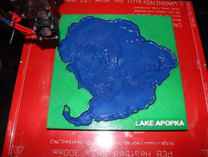 lago apopka batimetria modelli topografia 3d print model - Mito3D