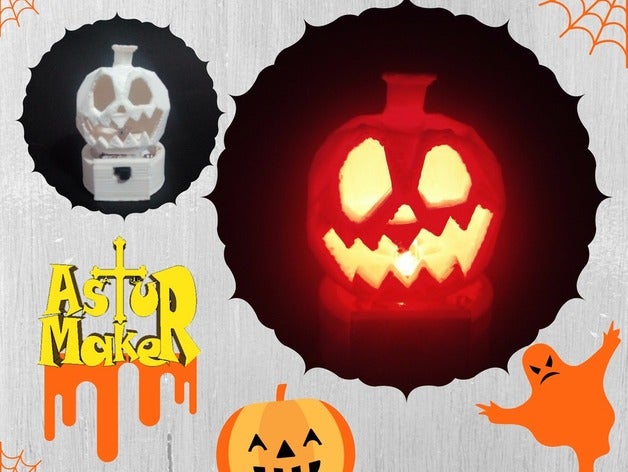 jack-o-Laterne remixed diy 3dprinting asturias asturmaker calabaza davision3d gijon halloween impresion3d jetty led pla pumpkin xyz davinci 3D print model - Mito3D