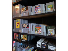 video game cartridge stands dvd shelves toy accessories gameboy advance color n64 nes nintendo 3ds 64 ds snes super 3d print model - Mito3D