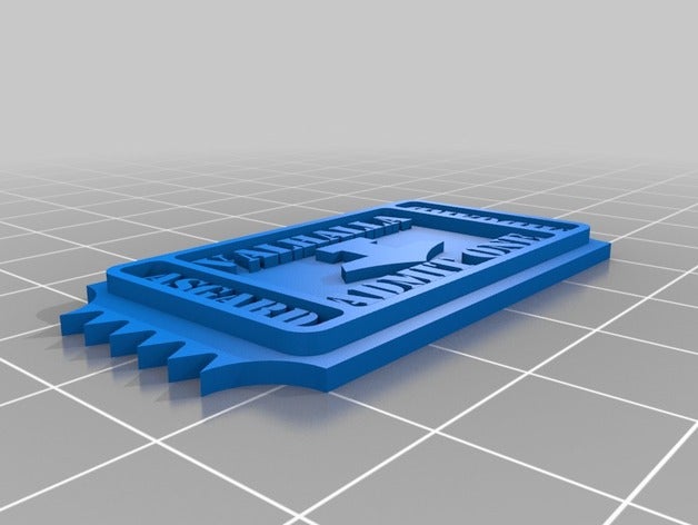 ticket valhalla other 3D print model - Mito3D