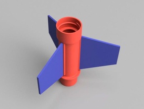 rocket fin assembly diy bottle fins smartwater soda 3d print model - Mito3D
