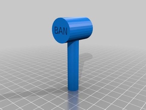 parametric banhammer hand tools openscad 3d print model - Mito3D
