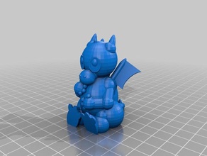 adorable baby-Drache 3d drucken 3d print model - Mito3D