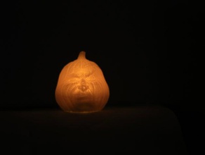 mini grumpy pumpkin led decoration other face halloween jack lantern light ornament tea candle 3d print model - Mito3D