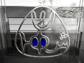 fabrication personnalisée triangulaire boucles d'oreille un-un-un-un de polices caractères bijoux 3dfonts en arabe la calligraphie des d'oreilles l'hébreu le coréen russe 3d print model - Mito3D