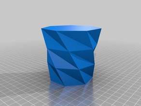 polígono vaso h80 r35 r40 62ro 3s recipientes personalizado 3d print model - Mito3D