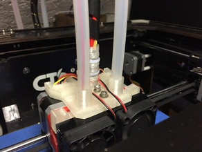 ctc extruder bracket mod ptfe 3d printing printer upgrade filament holder tube mount 3d print model - Mito3D