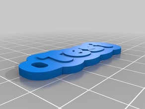 testing dual extruder keychains customized 3d print model - Mito3D