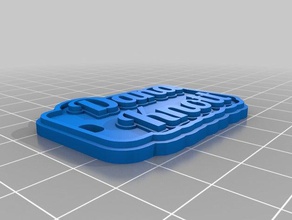 minha personalizado de várias linhas tag chaveiro dk chaveiros 3d print model - Mito3D