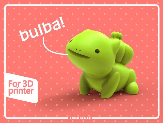 bulbasaur seudo sanat nintendo pokemon git 3D print model - Mito3D