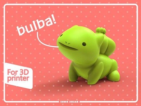 bulbasaur seudo sanat nintendo pokemon git 3d print model - Mito3D