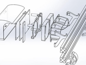Rampen 14 Kühlung zur Montage kossel delta-Drucker 3d Teile fan 3d print model - Mito3D