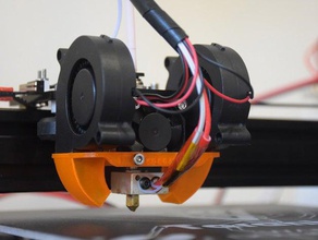 çift blowerradial fan boru montaj tevo tarantula 3d yazıcı aksesuarlar blower kanalı fanduct 3d print model - Mito3D