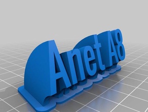 my customized sweeping name plate office 3d print model - Mito3D