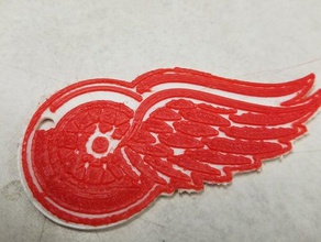 dual strusion detroit red wings keychain sport outdoors extrusion hockey 3d print model - Mito3D