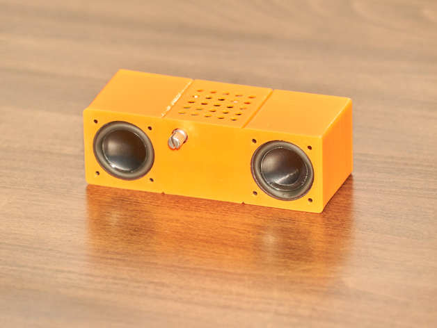 tiny powered speaker audio adafruit arduino ce32a max98306 openscad pam8403 raspberry pi 3D print model - Mito3D