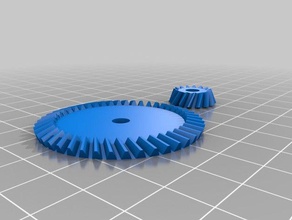 pair bevel gears- new- 1-4 parts customized 3d print model - Mito3D