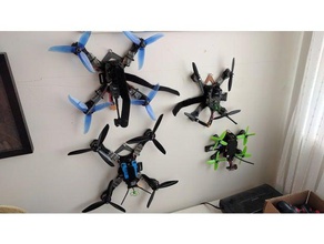 quadcopter wall hangers rc vehicles 3d print model - Mito3D