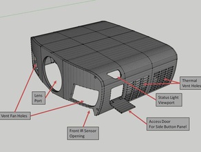 epson 5040ub projetor shell eletrônica 3d print model - Mito3D