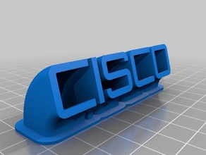 cisco sweeping name plate office customized 3d print model - Mito3D