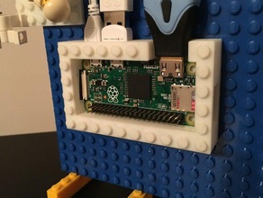 zeroblox lego compatible framboise pizero cas jouet jeu accessoires raspberry pi zéro 3d print model - Mito3D