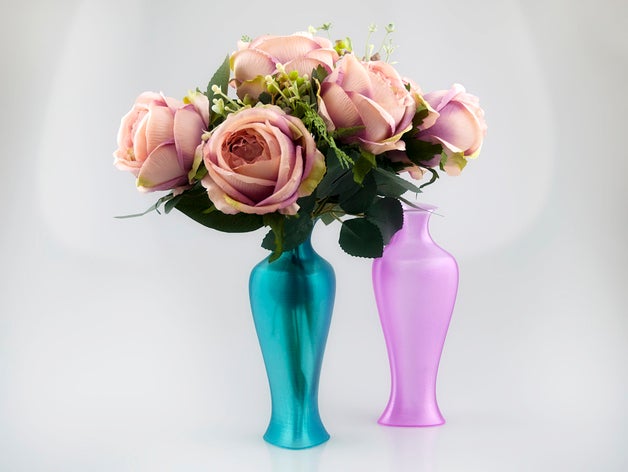 curvaceous vase decor curvy flowers pretty 3D print model - Mito3D