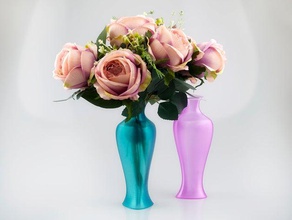 ravissant vase décor curvy fleurs jolie 3d print model - Mito3D