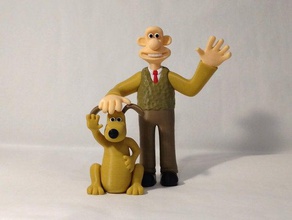 wallace gromit people cartoon claymation comic grommit 3d print model - Mito3D