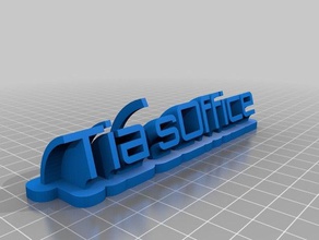 tiasoffice nameplate customized 3d print model - Mito3D